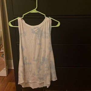 blue tie dye shirt